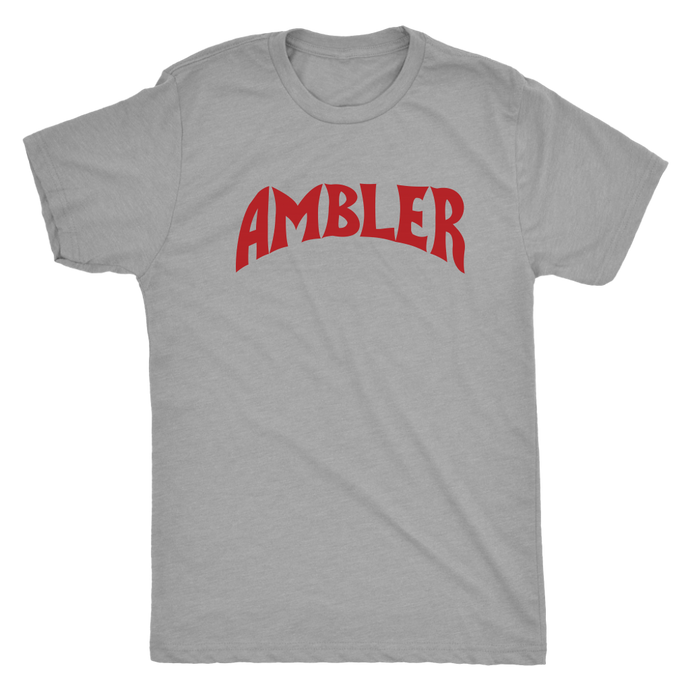 Ambler Superhero in Red Mens Triblend T-Shirt