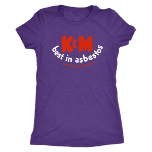 K & M Best In Asbestos Womens Triblend Tshirt